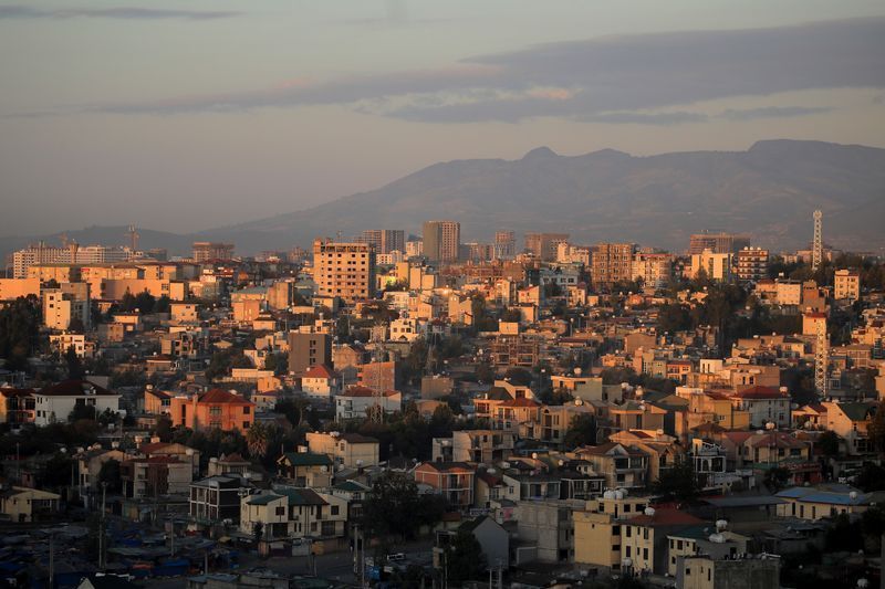 Vista de Addis Ababa, na Etiópia