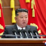 O líder norte-coreano Kim Jong-un, em Pyongyang, Coreia do Norte