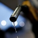 Bomba de combustível em um posto de gasolina, em Brasília