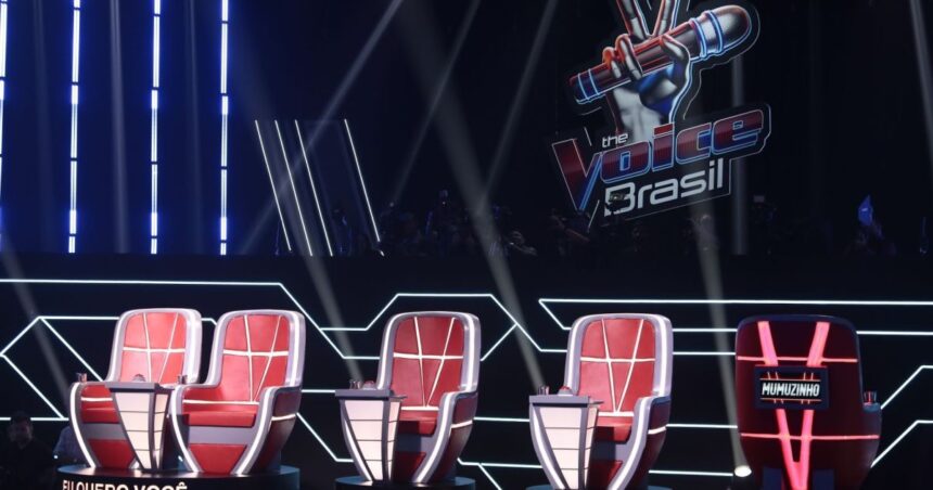 Palco do The Voice Brasil com nova temporada no SBT