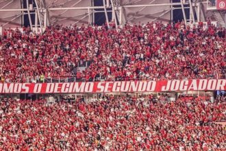 Torcida do Internacional no empate diante do Grêmio pela Copa do Brasil