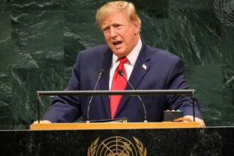 Presidente dos Estados Unidos Donald Trump discursa na Assembleia Geral da ONU 2026