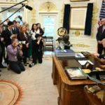 Trump ironiza boicote da imprensa durante reunião com prefeito de Nova York