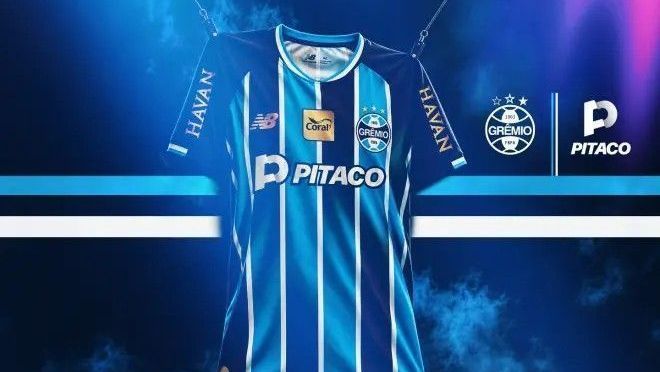 Pitaco vai estampar o espaço principal do uniforme do Grêmio