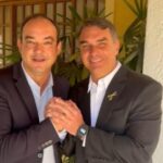 Flávio Roscoe ao lado de Flávio Bolsonaro em vídeo de anúncio de candidatura ao governo de Minas