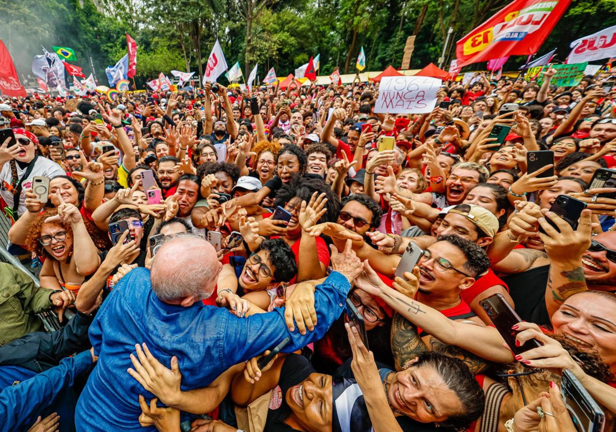 Presidente da República, Luiz Inácio Lula da Silva, durante ato na Avenida Paulista, no último dia 11