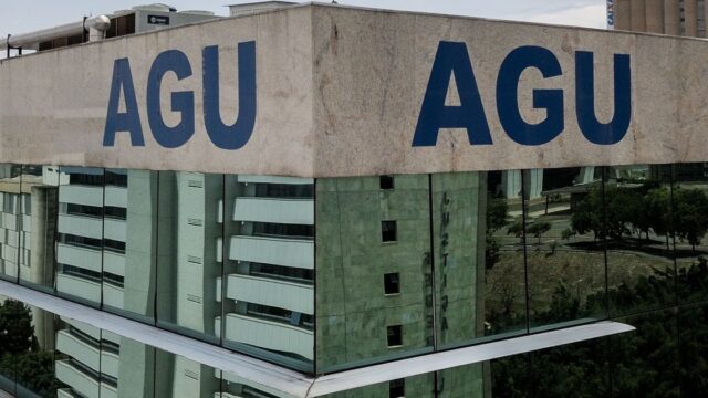 Prédio da AGU. Fachada da Advocacia-Geral da União, em Brasília