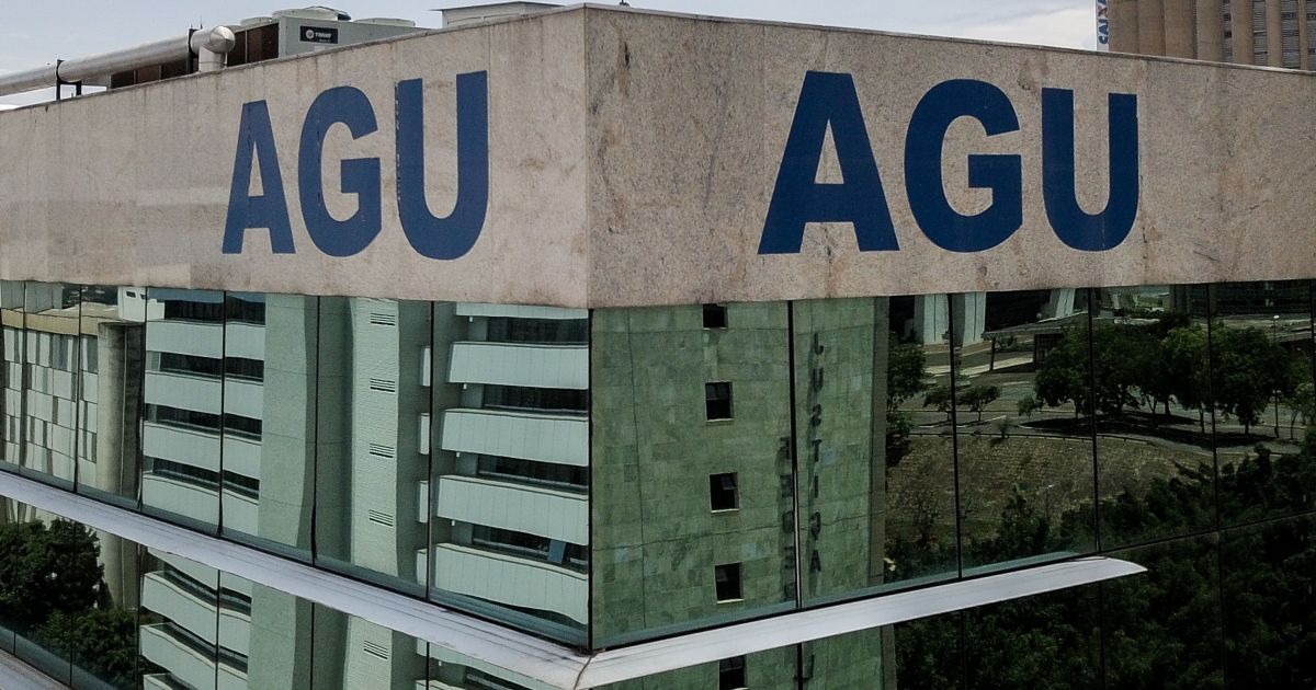 Prédio da AGU. Fachada da Advocacia-Geral da União, em Brasília