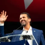 Donald Trump Jr. em evento público nos Estados Unidos.