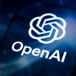 Logotipo da OpenAI em ambiente corporativo