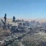 Destroços de aeronave militar