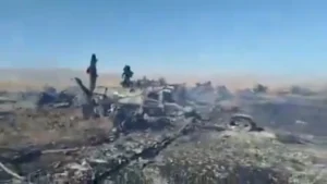 Destroços de aeronave militar