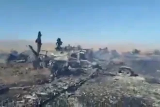 Destroços de aeronave militar