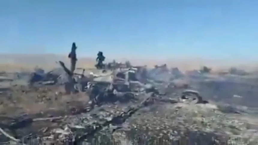 Destroços de aeronave militar