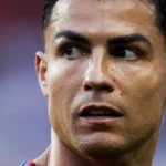 Cristiano Ronaldo em partida pela seleção portuguesa