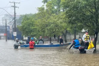 Alagamentos em Porto Alegre durante a enchente de 2024