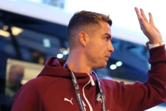 Cristiano Ronaldo em partida pela seleção portuguesa