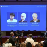 Fachada do prédio onde é anunciado o Prêmio Nobel em Estocolmo