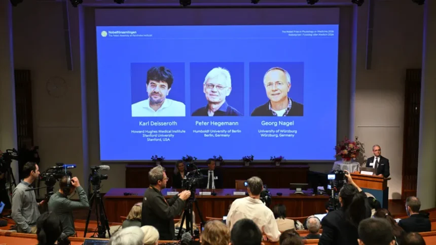 Fachada do prédio onde é anunciado o Prêmio Nobel em Estocolmo
